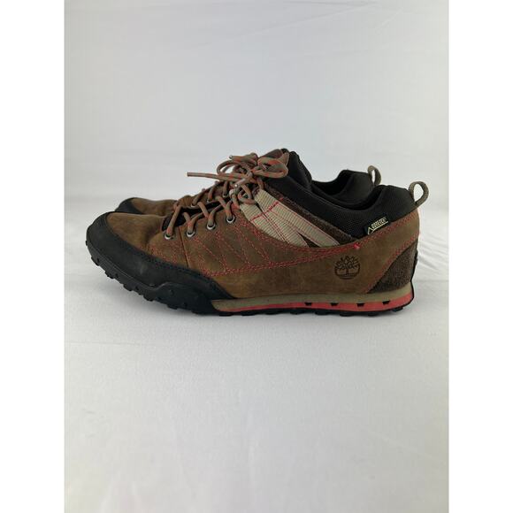 Timberland Gore-Tex Ortholite Trail Walking Sneakers Brown Suede Women’s 7.5 - Picture 4 of 14